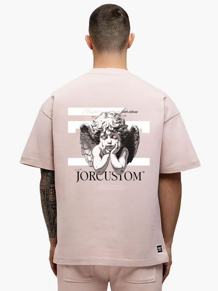 JorCustom JorCustom Angel2.0 Summer Loose Fit T-Shir - AshPink
