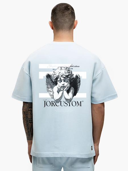 JorCustom JorCustom Angel2.0 Summer Loose Fit T-Shir - Light Blue