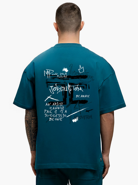 JorCustom JorCustom Artist Summer Set Loose Fit T-Shirt - Teal
