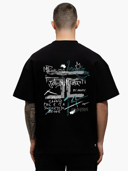 JorCustom Artist Summer Loose Fit T-Shirt - Black