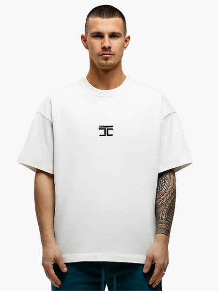 JorCustom JorCustom Artist Summer Loose Fit T-Shirt - White/Teal