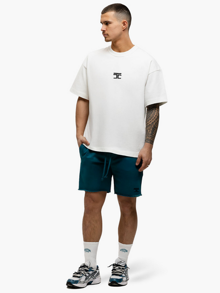 JorCustom JorCustom Artist Summer Loose Fit T-Shirt - White/Teal