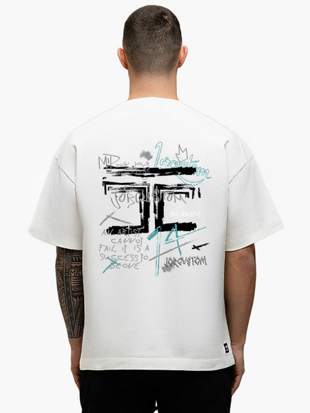 JorCustom JorCustom Artist Summer Loose Fit T-Shirt - White/Black
