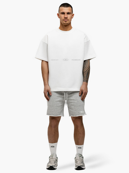 JorCustom JorCustom UncommonMinds Summer Loose Fit T-Shirt - White-GreyMelange