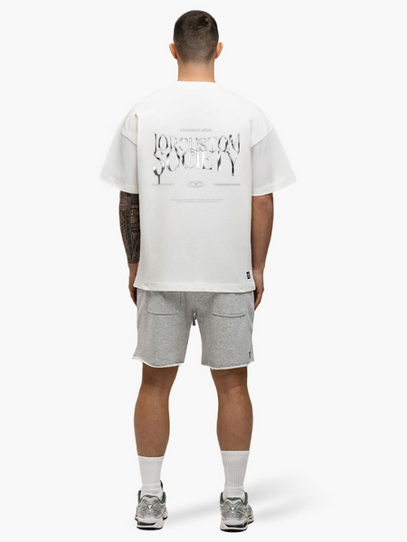 JorCustom JorCustom UncommonMinds Summer Loose Fit T-Shirt - White-GreyMelange