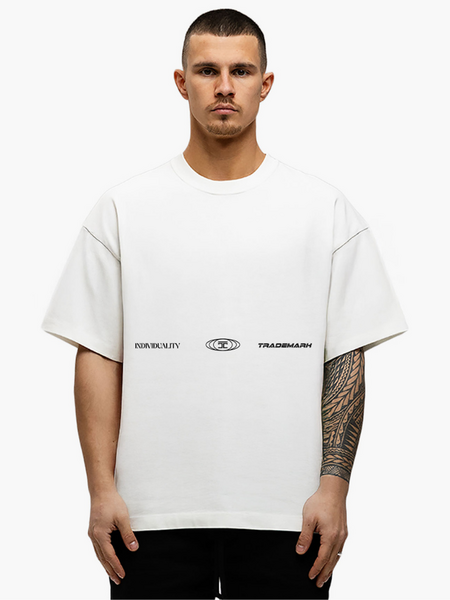 JorCustom JorCustom UncommonMinds Summer Loose Fit T-Shirt - White/Black
