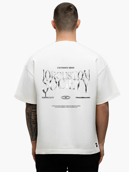 JorCustom JorCustom UncommonMinds Summer Loose Fit T-Shirt - White/Black