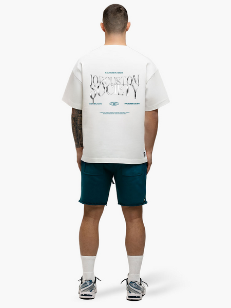 JorCustom JorCustom UncommonMinds Summer Loose Fit T-Shirt - White/Teal