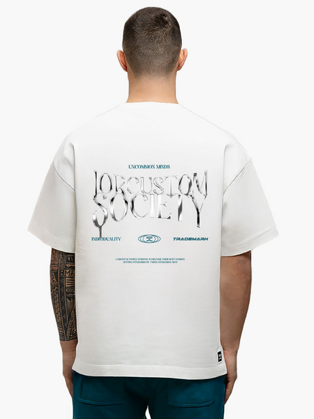 JorCustom JorCustom UncommonMinds Summer Loose Fit T-Shirt - White/Teal