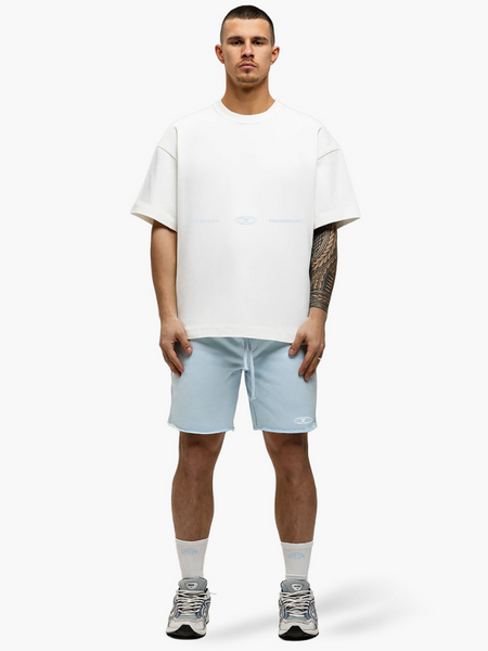 JorCustom JorCustom UncommonMinds Summer Loose Fit T-Shirt - White/Light Blue