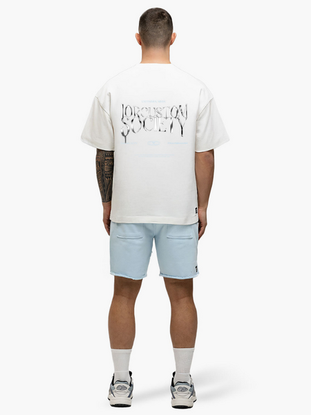 JorCustom JorCustom UncommonMinds Summer Loose Fit T-Shirt - White/Light Blue