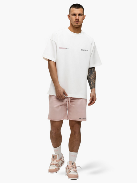 JorCustom JorCustom Angel2.0 Summer Loose Fit T-Shirt - White-AshPink