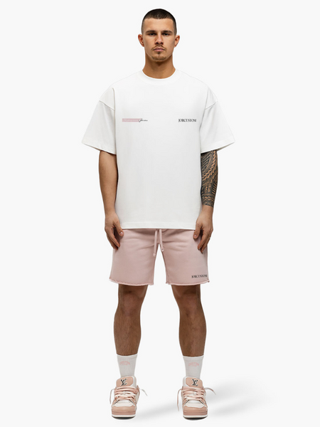 JorCustom JorCustom Angel2.0 Summer Loose Fit T-Shirt - White-AshPink
