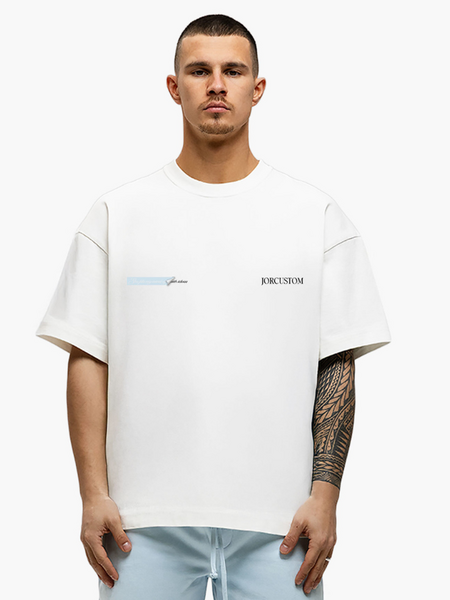 JorCustom JorCustom Angel2.0 Summer Loose Fit T-Shirt - White/Light Blue