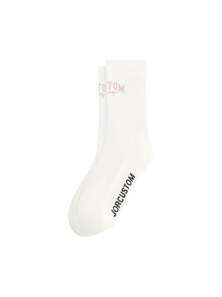 JorCustom JorCustom Summer Custom Society Socks - White-AshPink JorCustom Summer Custom Society Socks - White-AshPink