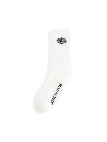 JorCustom JorCustom Stretched Mesh Socks - White-MidnightBlue