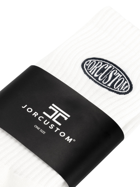 JorCustom JorCustom Stretched Mesh Socks - White-MidnightBlue