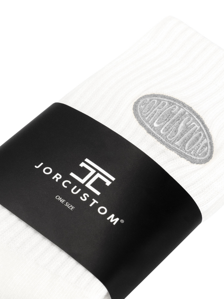 JorCustom JorCustom Stretched Mesh Socks - White-LightGrey