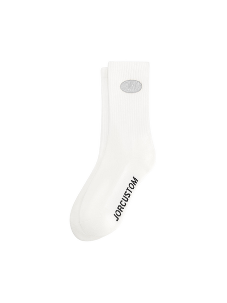 JorCustom JorCustom Stretched Mesh Socks - White-LightGrey
