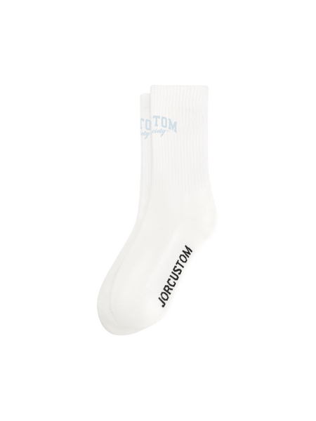 JorCustom JorCustom Summer Custom Society Socks - White/Light Blue JorCustom Summer Custom Society Socks - White/Light Blue