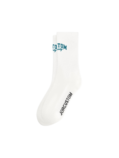 JorCustom JorCustom Summer Custom Society Socks - White/Teal JorCustom Summer Custom Society Socks - White/Teal