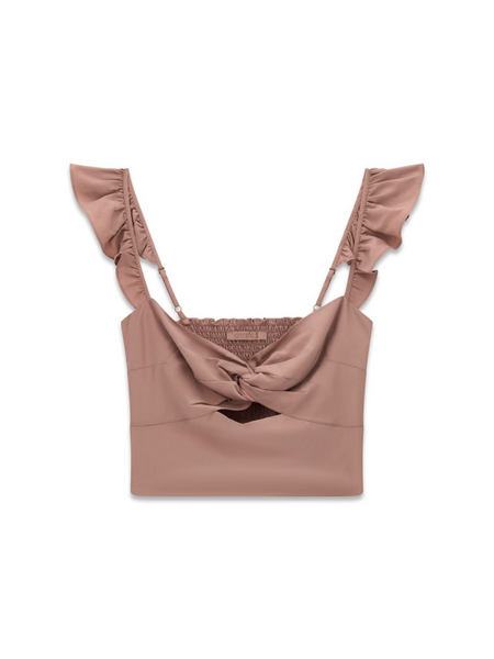Guess Rossana Cropped Top - Cognac Glass