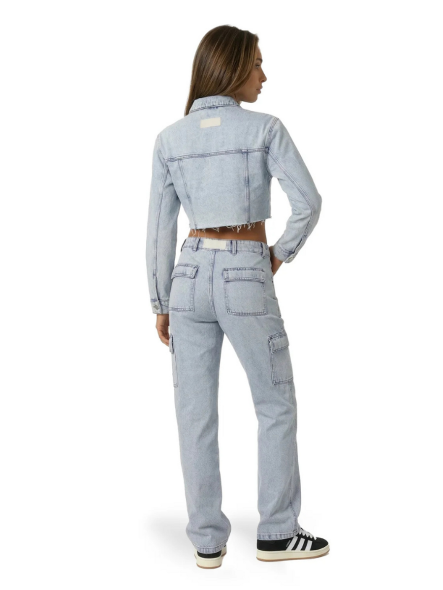 Malelions Malelions Women Denim Combi-set - Light Blue