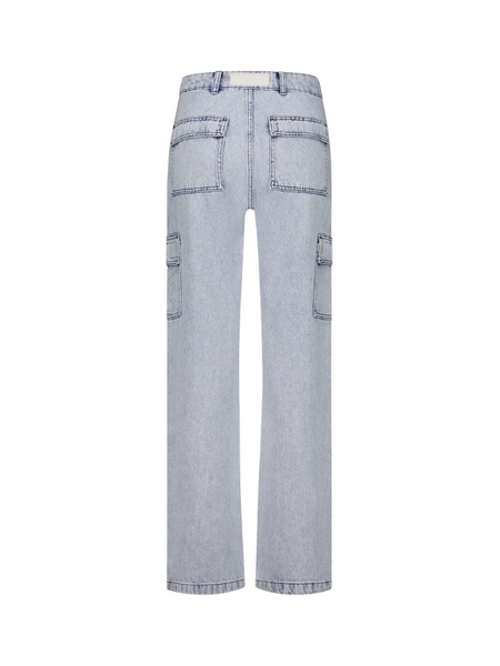 Malelions Malelions Women Straight Leg Denim Pants - Light Blue