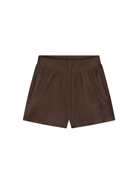 Malelions Malelions Women Emblem Bouclé Short - Chocolate