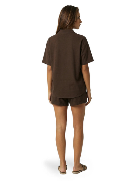 Malelions Malelions Women Emblem Bouclé Short - Chocolate
