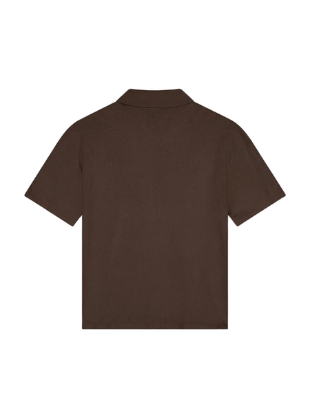 Malelions Malelions Women Emblem Bouclé Shirt - Chocolate