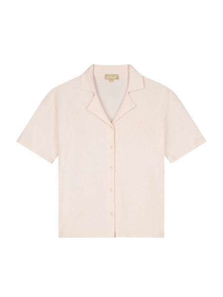 Malelions Malelions Women Emblem Bouclé Shirt - Soft Pink