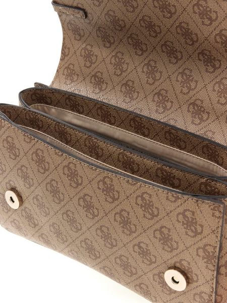 Guess Guess Leona Logo CONVRTBL Xbody flap Bag - Latte Logo