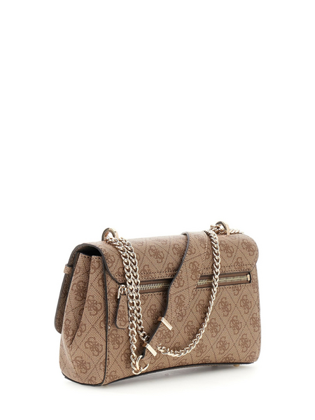 Guess Guess Leona Logo CONVRTBL Xbody flap Bag - Latte Logo