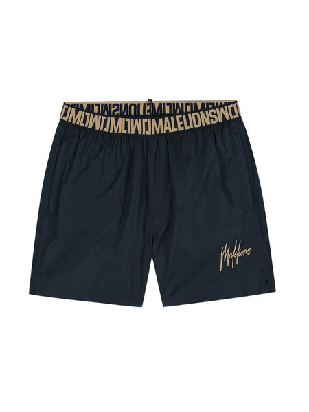 Malelions Venetian Swim Shorts - Navy