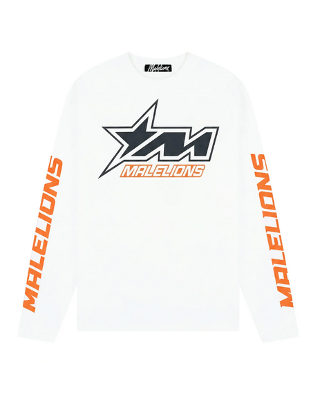 Malelions Malelions Motocross Longsleeve T - White