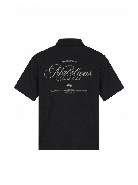 Malelions Women Seersucker Shirt - Black