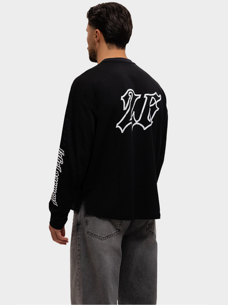 Label Garment Label Garment Jersey Longsleeve Top - Black