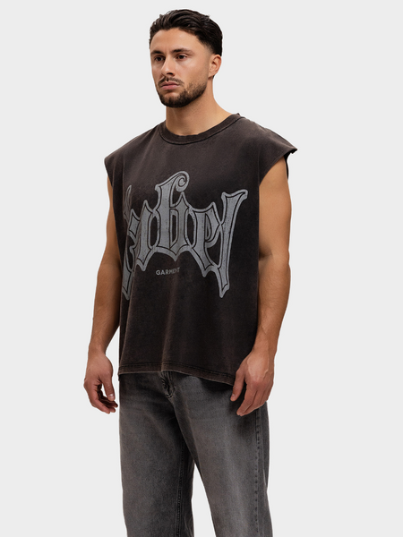 Label Garment Label Garment Raw Sleeveless Top - Vintage Black