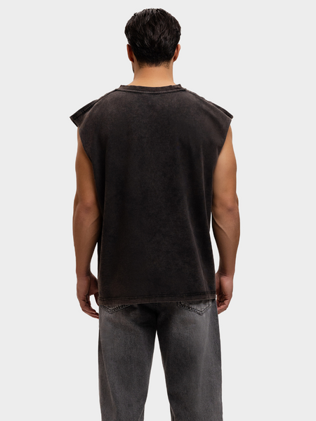 Label Garment Label Garment Raw Sleeveless Top - Vintage Black