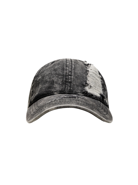 Label Garment Label Garment Denim Destroyed Cap - Dark Grey