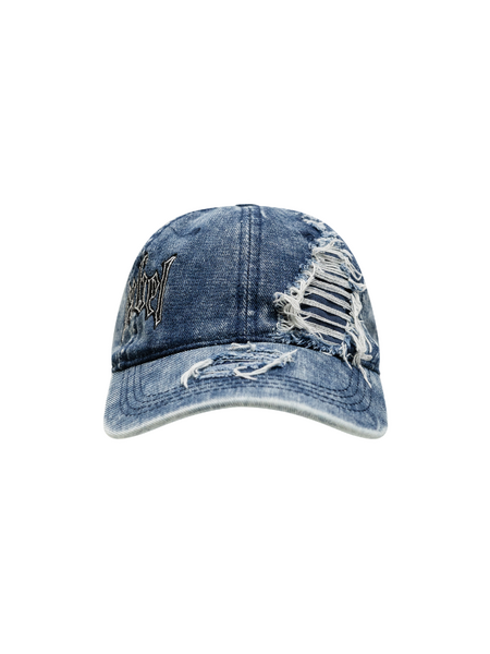 Label Garment Label Garment Denim Destroyed Cap - Vintage Blue