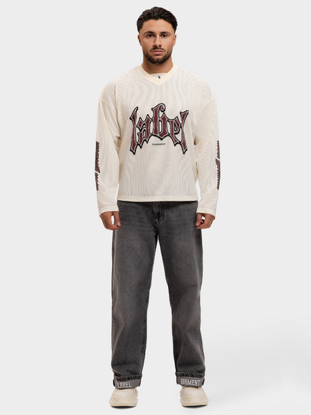 Label Garment Label Garment Jersey Longsleeve Top - Off White