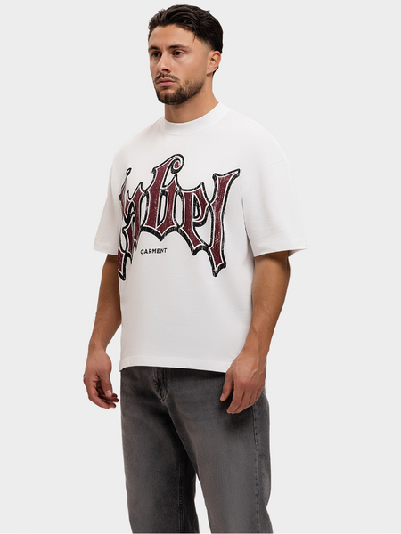 Label Garment Label Garment Heavyweight Boxy Logo Tee - Pure White