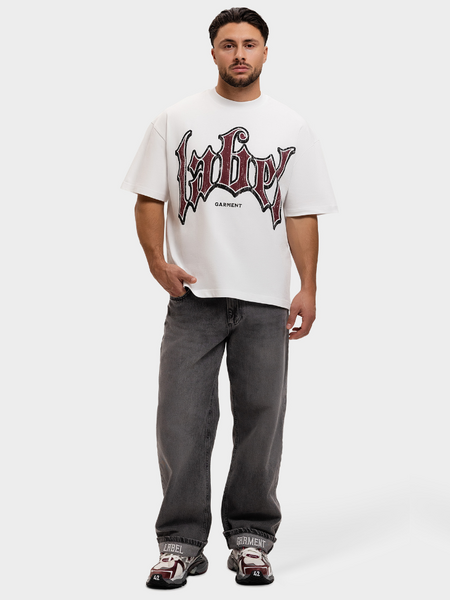 Label Garment Label Garment Heavyweight Boxy Logo Tee - Pure White