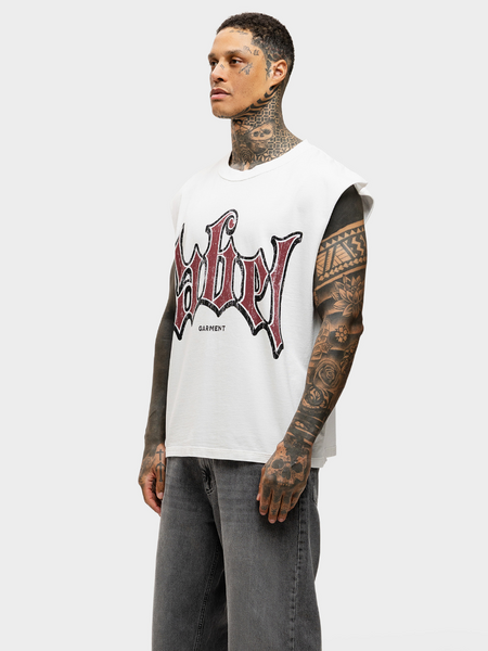 Label Garment Label Garment Raw Sleeveless Top - Pure White