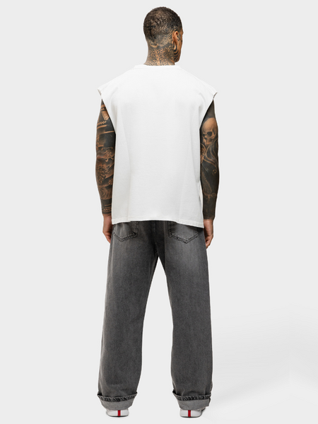 Label Garment Label Garment Raw Sleeveless Top - Pure White