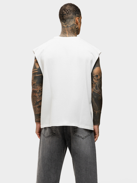 Label Garment Label Garment Raw Sleeveless Top - Pure White