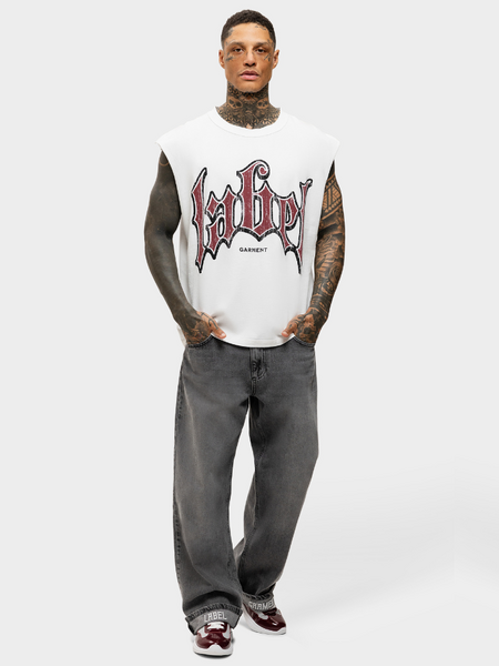 Label Garment Label Garment Raw Sleeveless Top - Pure White