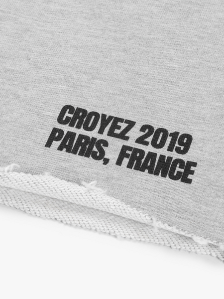 Croyez Croyez Relaxed Paris Shorts - Grey Melange